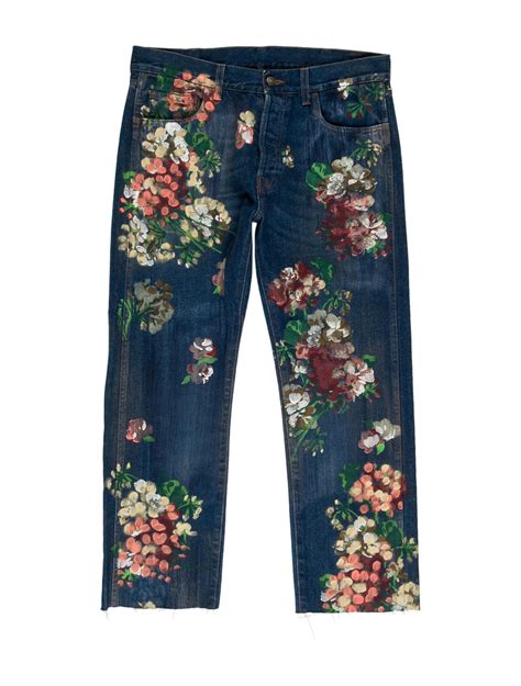 floral jeans gucci